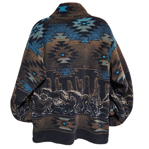 Vintage Outback Trading Co. Unisex Size Small Southwestern Wild Horse Pattern - Picture 2 of 7